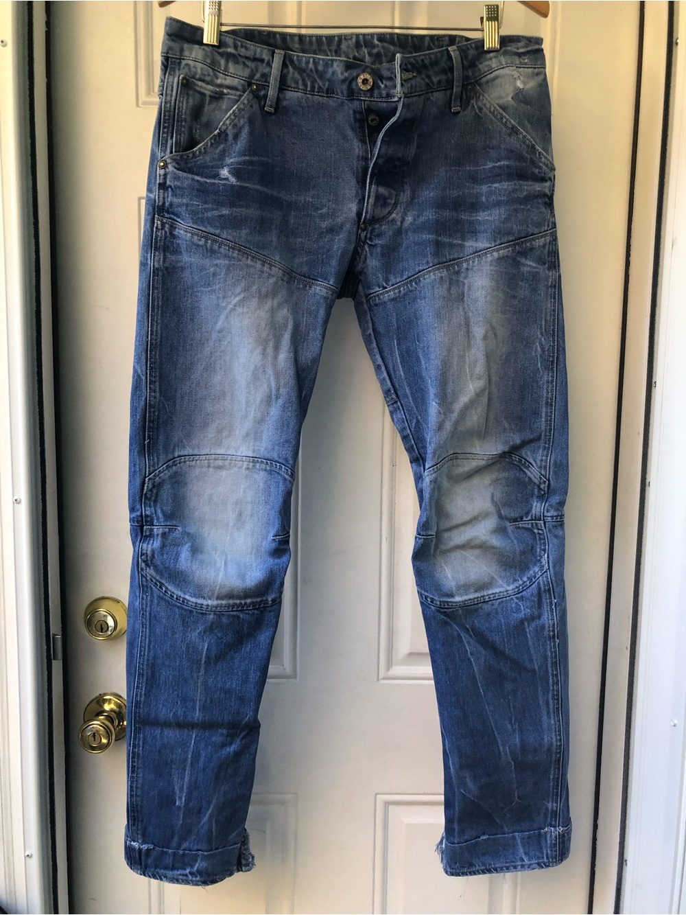 Men's G-Star Raw 3D Low Tapered Blue Washed Jeans Classic Denim